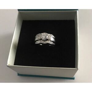 2.5Ct Round & Channel 3 Pc. Wedding/Bridal Ring Set Sz 9~Platinum over .925SS
